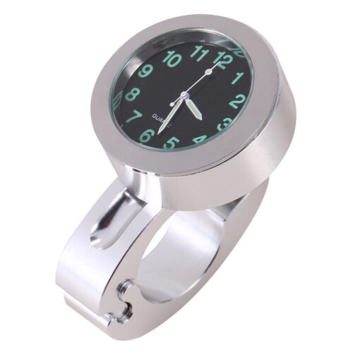 Motorcycle Handlebar Clock, 7/8 Inch Universal Chrome Plated Motorcycle Clock Watch 1