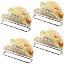 Taco stand stainless steel holds soft or hard shell tacos