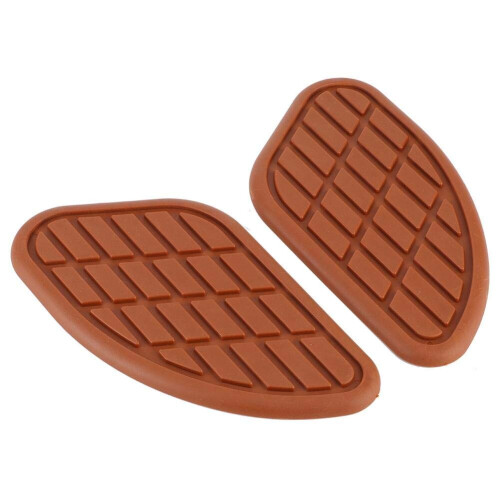 1 Pair Motorcycle Frame Fuel Tank Traction Pad Protectors - Brown 2