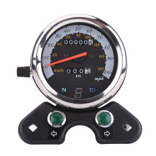 Motorcycle Speedometer, Universal Motorcycle Dual Mileage with Indicator Gauge