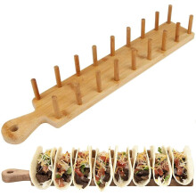 Bamboo Taco Holder Tray Holder Holds Up To 8 Tacos Each