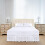 Double Elastic Bed Skirt Ruffle - Microfiber Bed Skirt Adjustable Twin Bed White 5