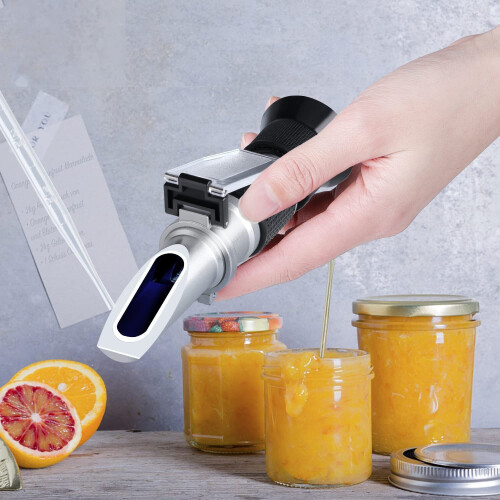 Refractometer 0~90%, Handheld Brix Refractometer, High Accuracy Brix Meter with ATC 2
