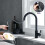 NES Home Pull Out Kitchen Single Lever Mixer Tap 360 Swivel Matte Black Manhattan 3