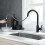 NES Home Pull Out Kitchen Single Lever Mixer Tap 360 Swivel Matte Black Manhattan 5