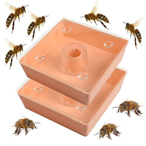 2pcs Square Hive Top Bee Feeder Beekeeping Equipment Beekeeping Tools 1