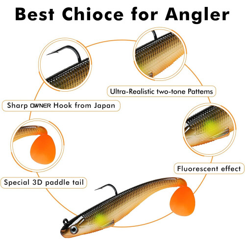 Soft plastic bait back hook bionic bait luminous bait perch cocked mouth bait 2