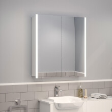 LED Anti Fog Double Doors Sensor Bathroom Mirror Cabinet with Shaver Socket
