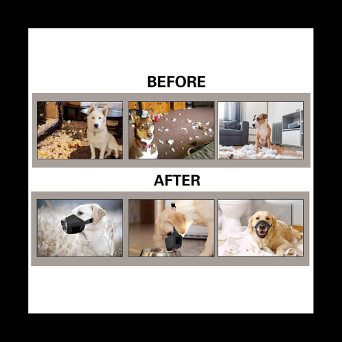 Adjustable Breathable Dog Muzzle 12-15cm - Prevent Biting, Barking, Chewing; Soft Mesh, Allows Panting and Drinking 2