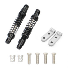 for WPL D12 RC Car Metal Rear Shock Absorber Damper with Mount Fixed Seat Upgrades Parts Accessories,4