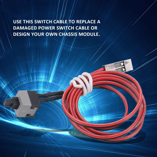 20.5" Long Power Button Switch Cable for PC Switches Reset Computer 2