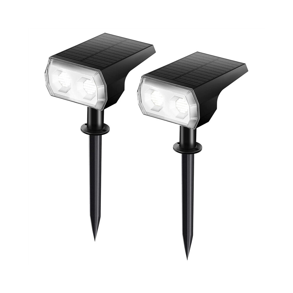 48 LED Solar Light Outdoors Landscape Spotlights,2 in 1 Wireless Waterproof Solar Spot Lights for Yard Garden,White