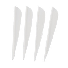 Arrows Vanes 4 Inch Plastic Feather Fletching for DIY Archery Arrows 50 Pack(White)