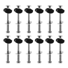 Trampoline Screws Kits, 12Pcs Galvanized Steel Trampoline Screws Fixing Accessories for Trampoline Assembly Replacement