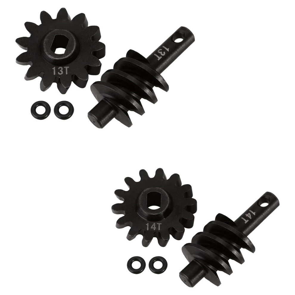 Axle Gear Overdrive Worm Differential 13T 14T Steel Gear for Axial SCX24 C10 JLU Gladiator 1/24 RC Track Vehicle, 2PCS-image-OPC-PBNW6ZH-NEW