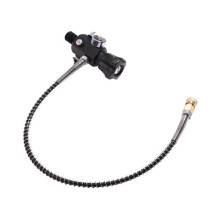 PCP Tank Dual Gauge Charging Valve Air Filling Station Refill Adapter with 400Bar 6000Psi Gauge 50cm Hose,M18x1.5