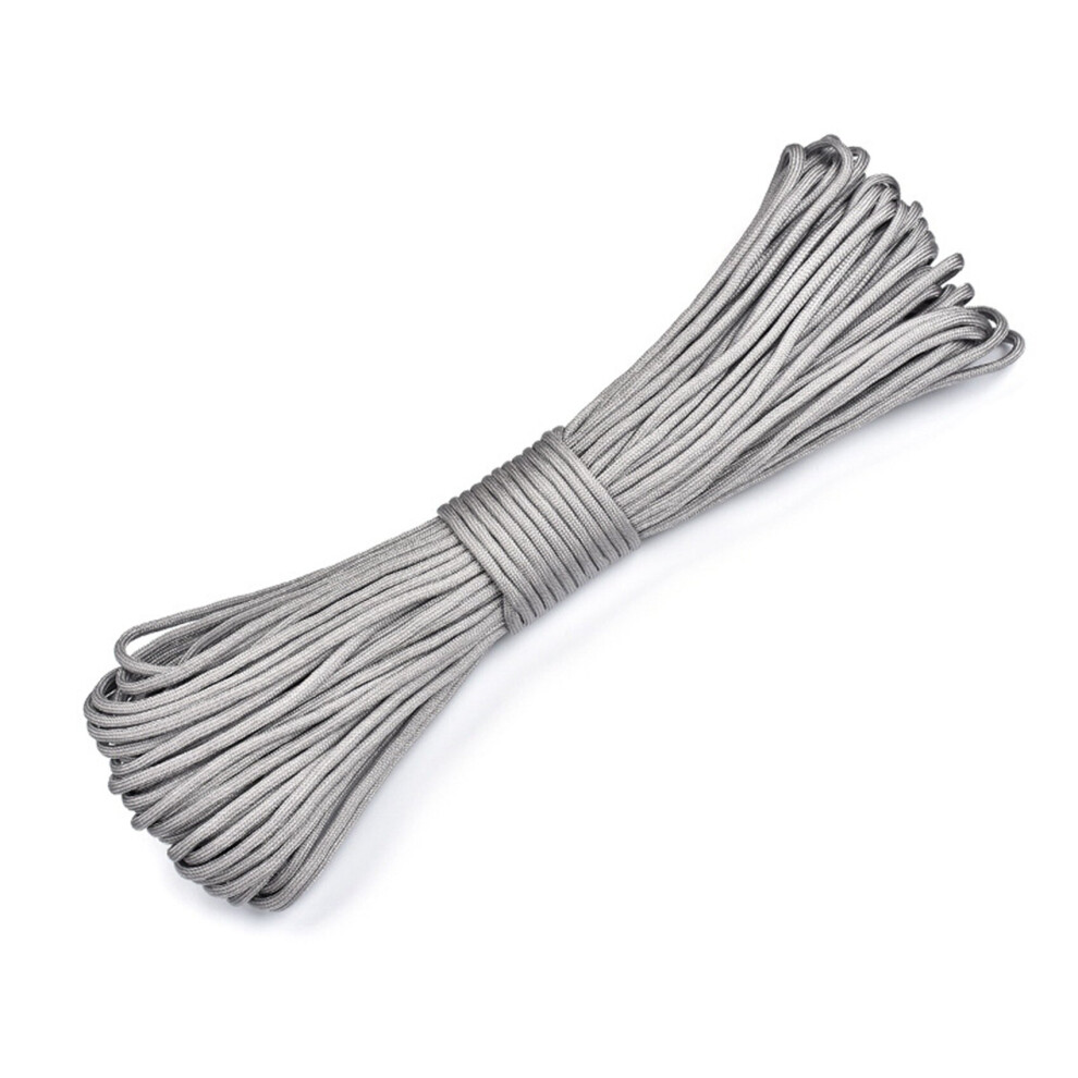 550Lbs Diameter 4Mm 9 Core Braided Nylon Umbrella Rope For Jungle Outdoor Camping Clothesline (Grey) 4764036951892