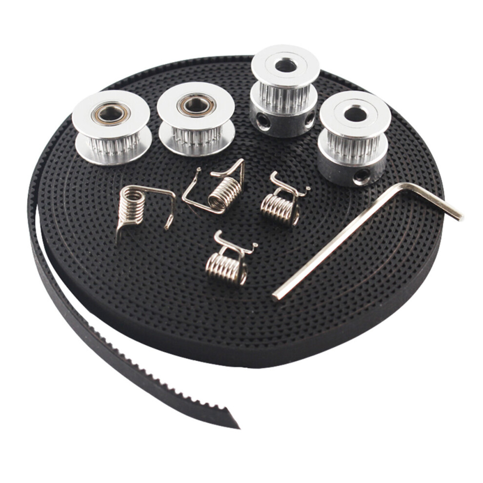 2X Gt2 Pulley 20 Teeth Bore 5Mm + Gt2 6Mm Timing Belt & 2X Idler 4X Tensioner For 3D Printer Reprap 4764036983923