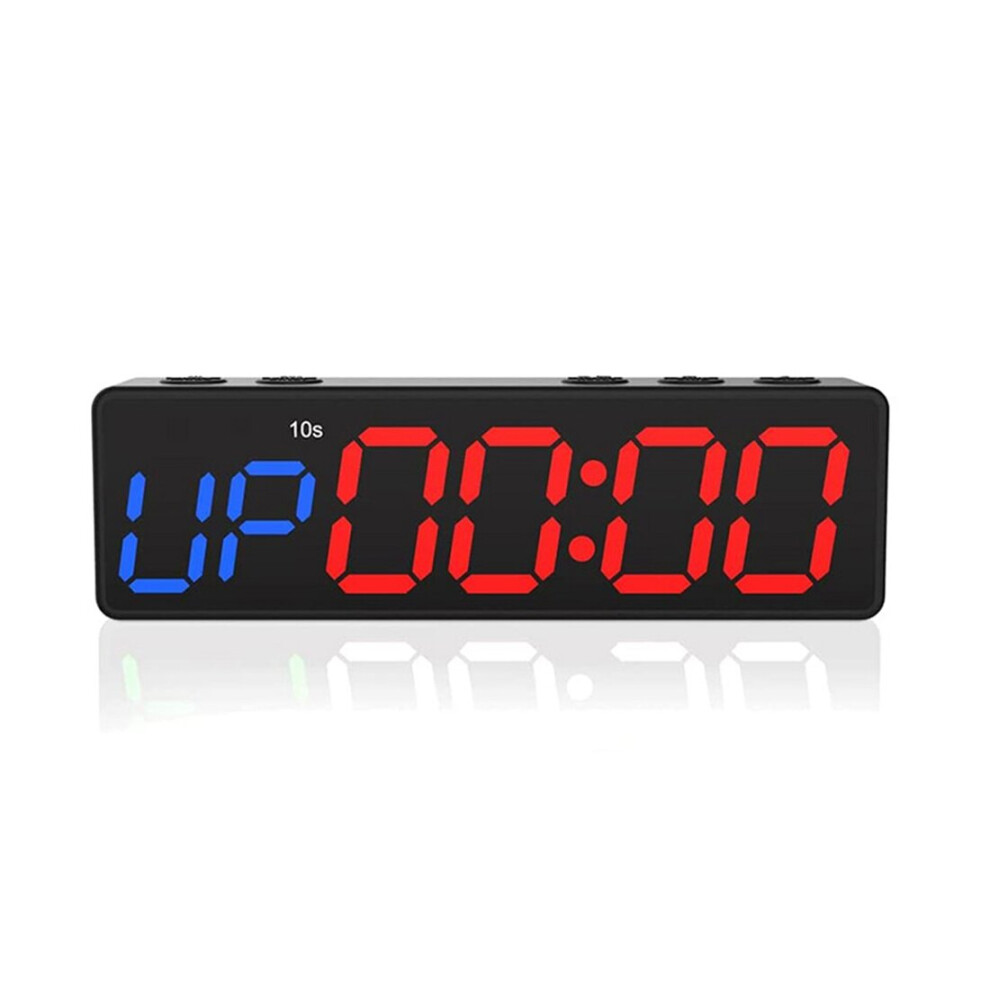 Workout Clock with Battery, Portable Mini Gym Timer with Built-in Magnet Gym, Programmable Countdown/Up Timer