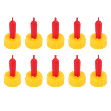 10Pcs Milk Drink Nipple Silicone for Teat Feed Sheep Pup Dog Foal Calf Easy Screw on Coke