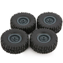 4Pcs Rubber Wheel Rim Tire Tyre for RC 1/16 Climbing Crawler Car WPL B-1/B-24/C-14/C-24/B-16 Truck Model Spare Parts Accessories,Deep Blue