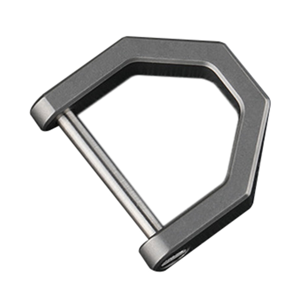 D-Type Multifunctional Mini Full Titanium Buckle Key Ring Car Buckle Outdoor Buckle EDC Tool Horseshoe Buckle-L 
