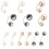12Pcs Pearl Brooch Elegant Double Artificial Pearl Safety Pin 2 Fashion Styles Sweater Shawl Safety Clip for Women Girls 1