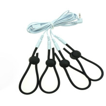 E-Stim Monopolar Conductive Loops Cock Rings and Ball Electro Penis Ring Rubber Tube TENS Electrodes Medical Sex Toys For Men