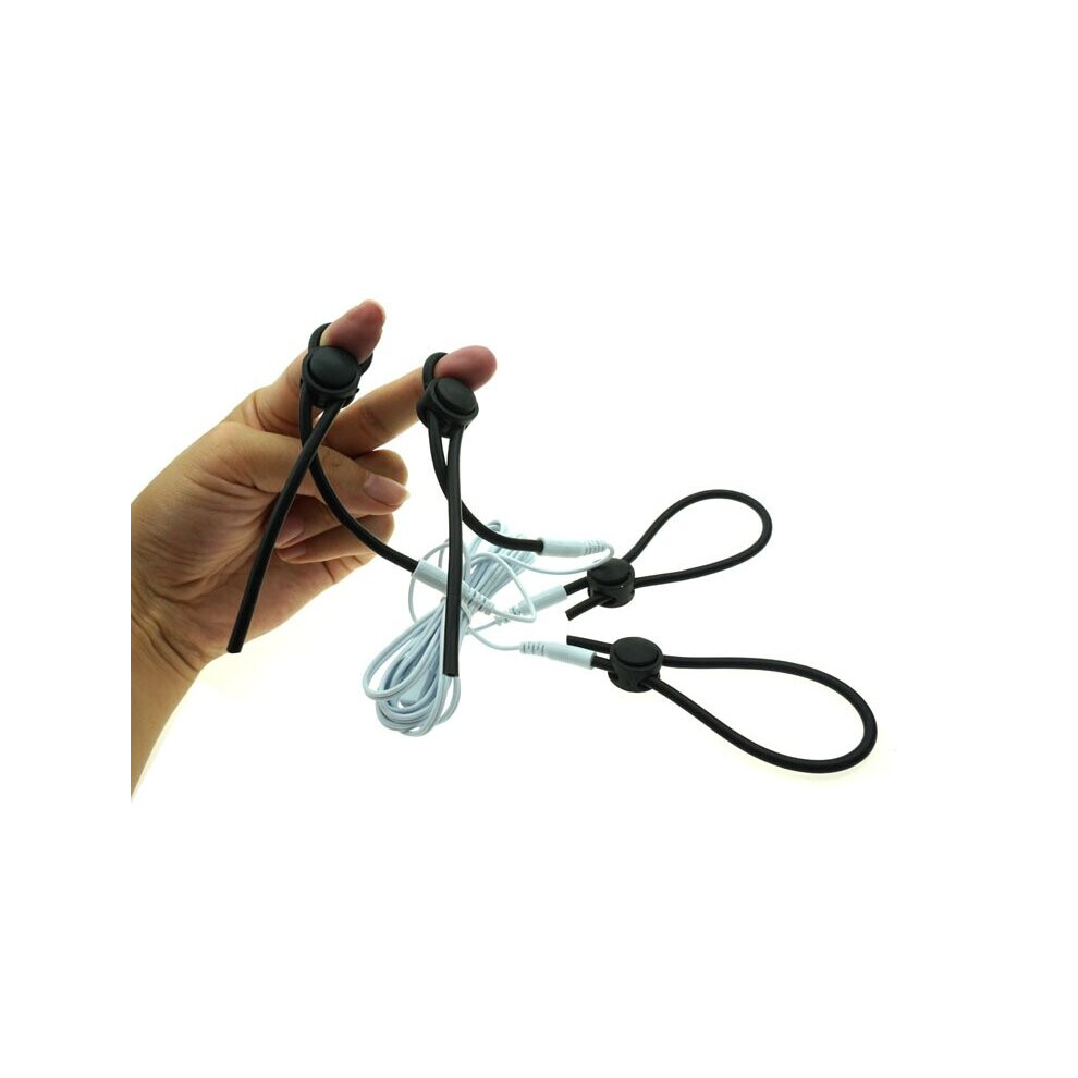 E-Stim Monopolar Conductive Loops Cock Rings and Ball Electro Penis Ring  Rubber Tube TENS Electrodes Medical Sex Toys For Men on OnBuy