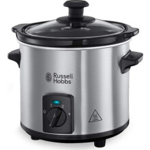 Russell Hobbs 25570-56 Compact Home 2l Slow not Frequently Cooker 2 Liter Capacity Stainless Steel Plated 3 Heat Setting