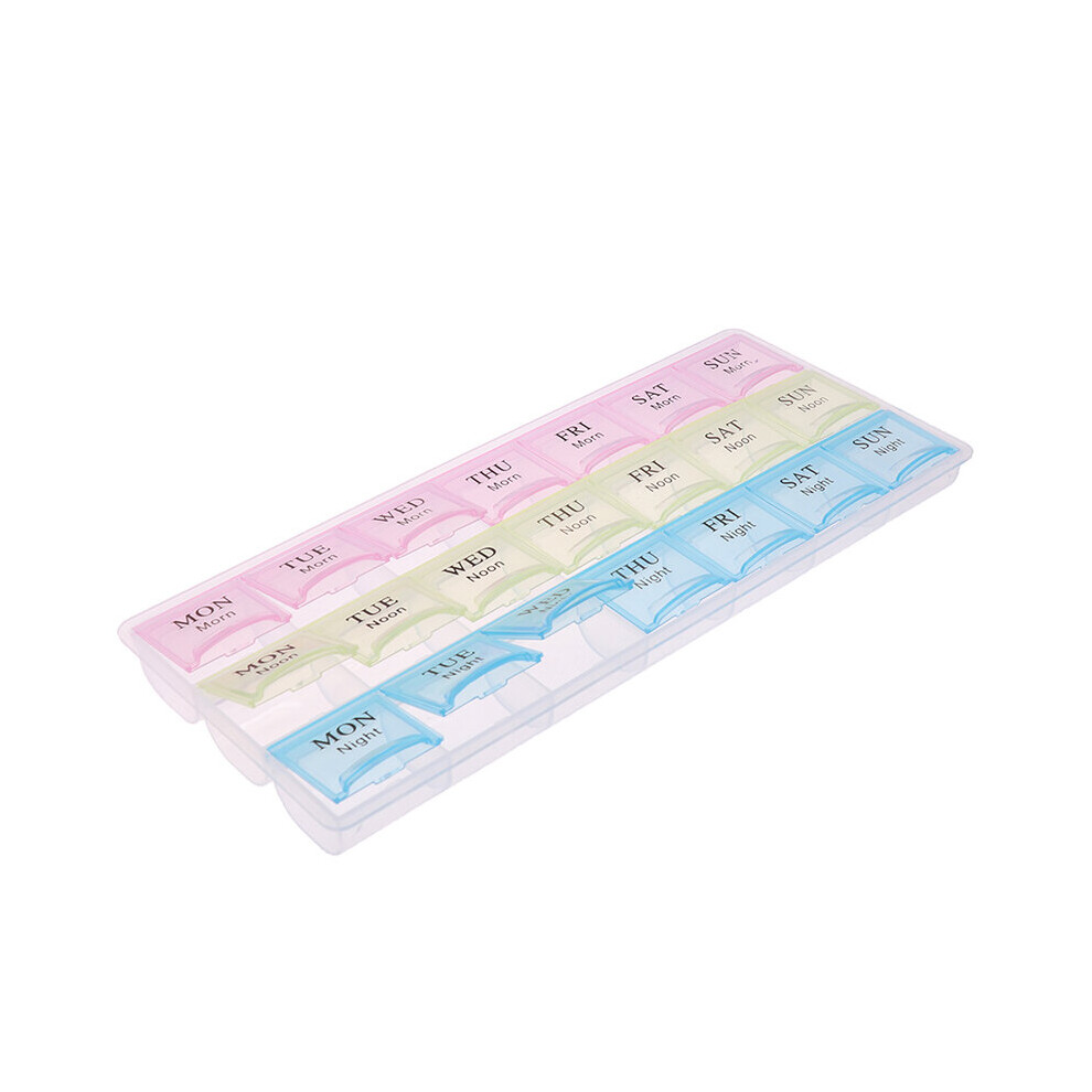 Wejoy 21 Grids Weekly Pill Box Pillbox Medicine Pill Case Tablet Pill Drug Container