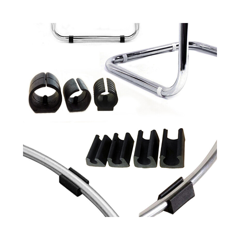 Plastic Office Chair Leg Pads Covers Non-Slip U-Type Tube Mat Steel Pipe Clamp Chair Feet Wrap Pads Floor Protectors Tube Clamps 5063131414790