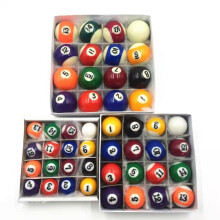 Mini Pool Ball Polyester Resin 25MM / 32MM/ 38MM Children Billiards Table Balls Set Kid Pool Ball Complete Set 16PCS