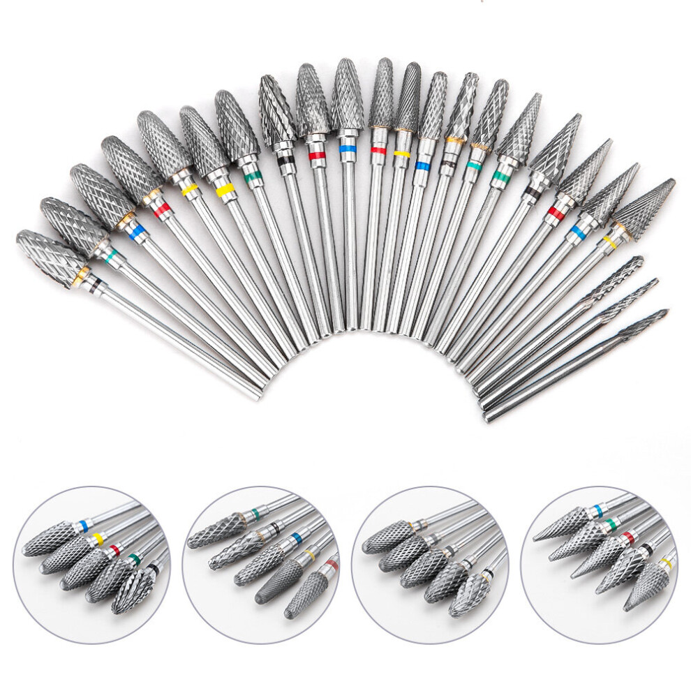 Wejoy Tungsten Carbide Nail Drill Bit Nail Cutter For Manicure Electric Nail Milling Cutter For Manicure Machine Nail File Accessories