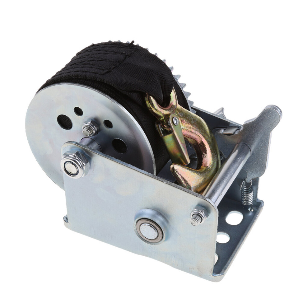 Boat Trailer Hand Winch Gear Synthetic System With Strap And Heavy Duty Hook 5063131434552