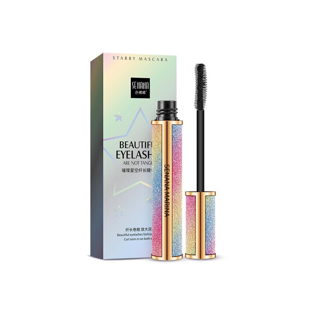 Wejoy Cream Starry Sky Mascara 4D Waterproof Fiber Silk Eyelash Thick Curling Natural Lengthening Eye Lash Long-Lasting Not Blooming Tslm1