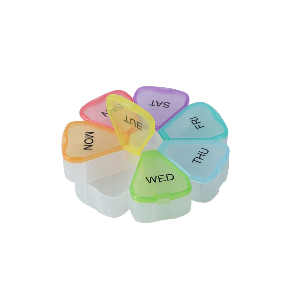 Wejoy 7 Days Pill Medicine Box Case Pills Plastic Storage Container Weekly Pillbox Tablet For 7 Days Large Capacity Drug Storage