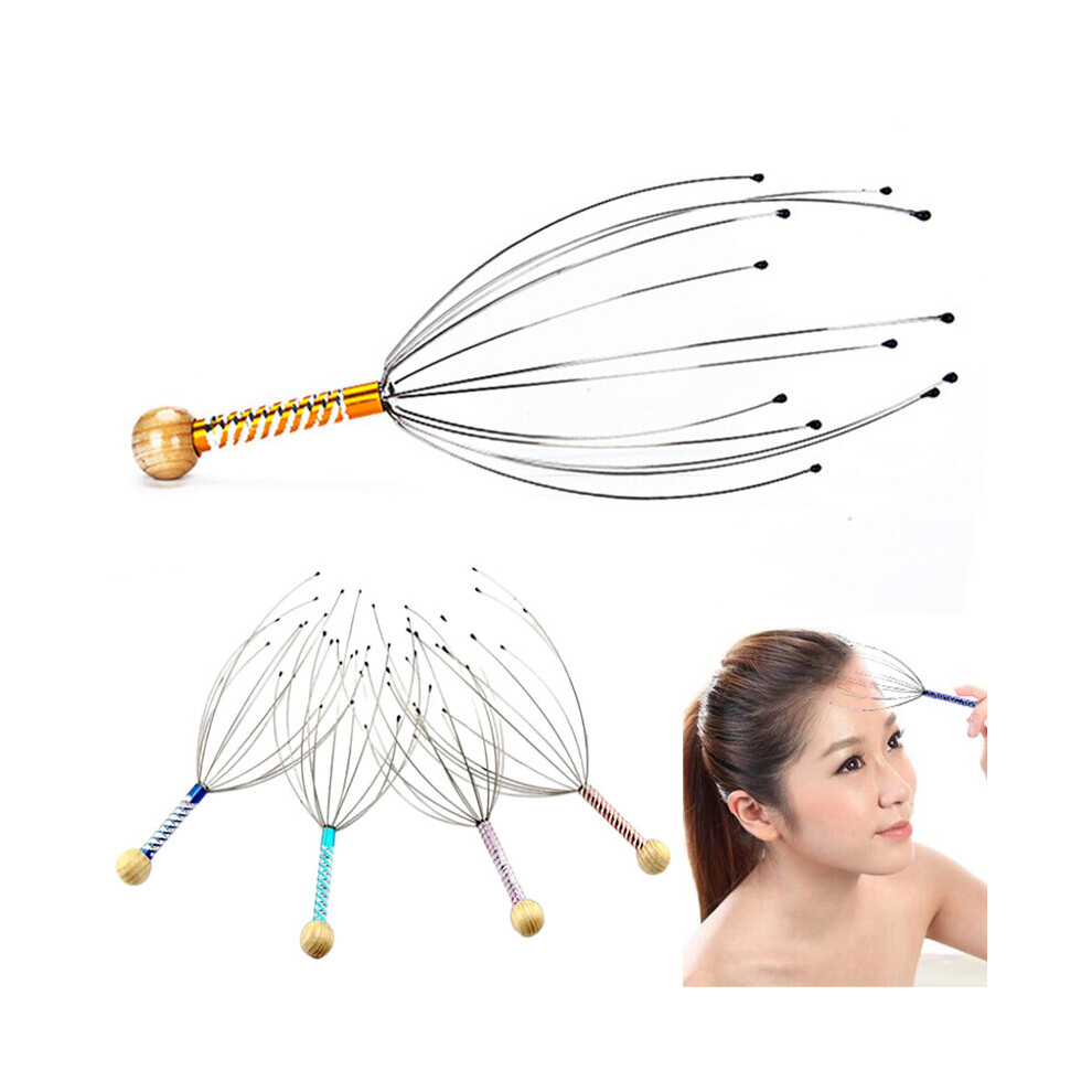 Wejoy 1Pc Octopus Head Scalp Relaxation Massage Pain Relief Body Massager Stress Release Relaxing Claw Metal Massager Device Unisex