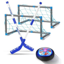 Parent-Child Game Sport Toy Rechargeable Ice Hockey Stick Set Mini Suspension Ball 2 Goals for Kids Indoor Game Training Toy