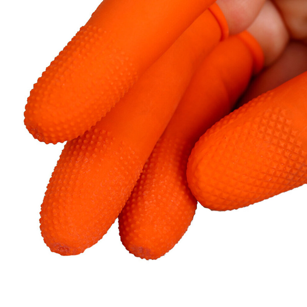 100Pcs Disposable Latex Rubber Finger Cots Anti-Static Fingertips Protector Gloves For Kitchen Non-Slip Fingertip Gloves 5063131559477