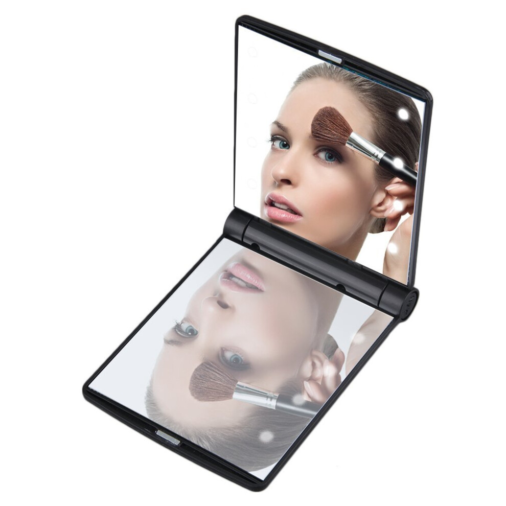 Wejoy Led Make Up Mirror Cosmetic Mirror Folding Portable Compact Pocket Gift