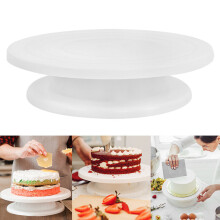 28cm Wedding Cake Turntable Stand DIY Cake Rotary Table Rotating Anti-skid Round Cake Table For Kitchen Baking Cake Decor Tools
