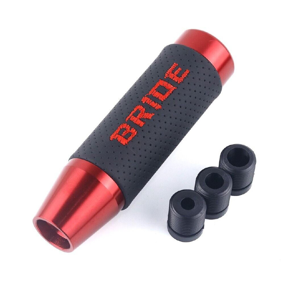 Jdm Style 13Cm Bride Aluminum + Leather Gear Shift Knob Shifter Lever Head For Universal Car 5063131442137