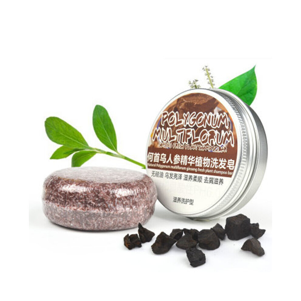 Wejoy Gray Polygonum Essence Hair Darkening Shampoo Bar Soap Natural Organic Mild Formula Hair Shampoo Hair Reverse Hair Cleansing