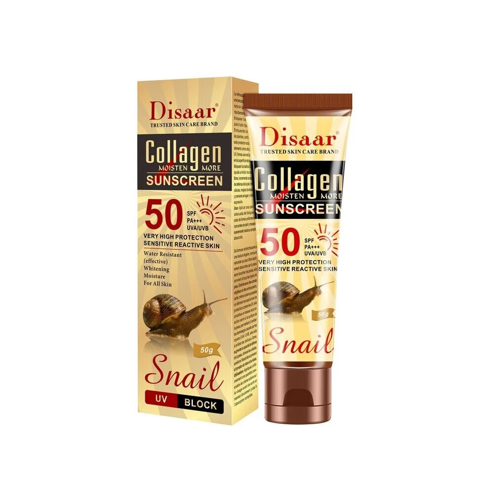 Wejoy Cream 50G Collagen Snail Sunscreen Protetor Whitening Solar Uv Radiation Sunscreen Body Oil-Control Spf50++ Moisturizing Sun