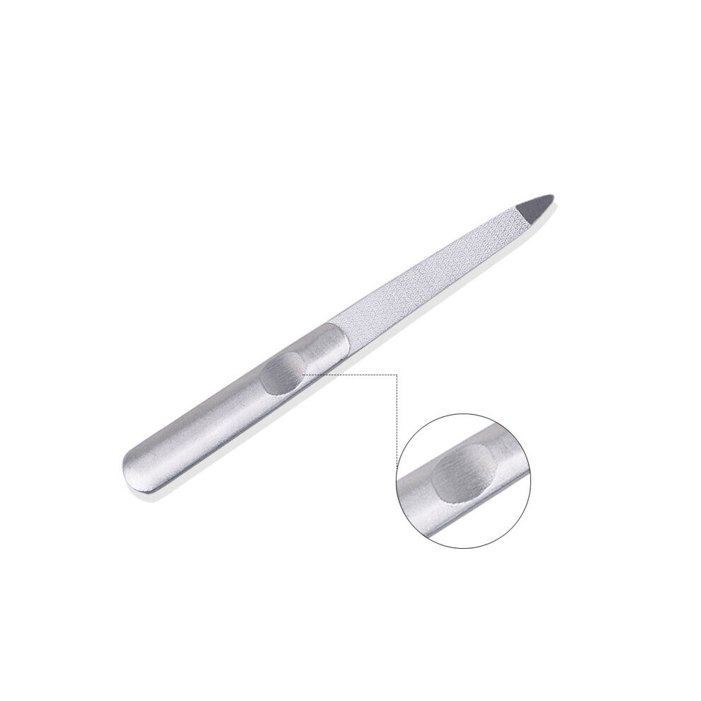 Wejoy Metal Nail File Stainless Steel Professional Exfoliating Double Sides Sandpaper Nail Sanding Grinding Polishing Manicure Care