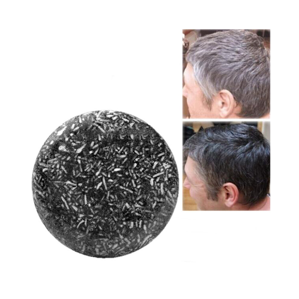 Wejoy Gray/White Soap Hair Darkening Shampoo Bar Repair Hair Color Dye Face Hair Body Shampoo 60G Natural Organic Hair Conditioner