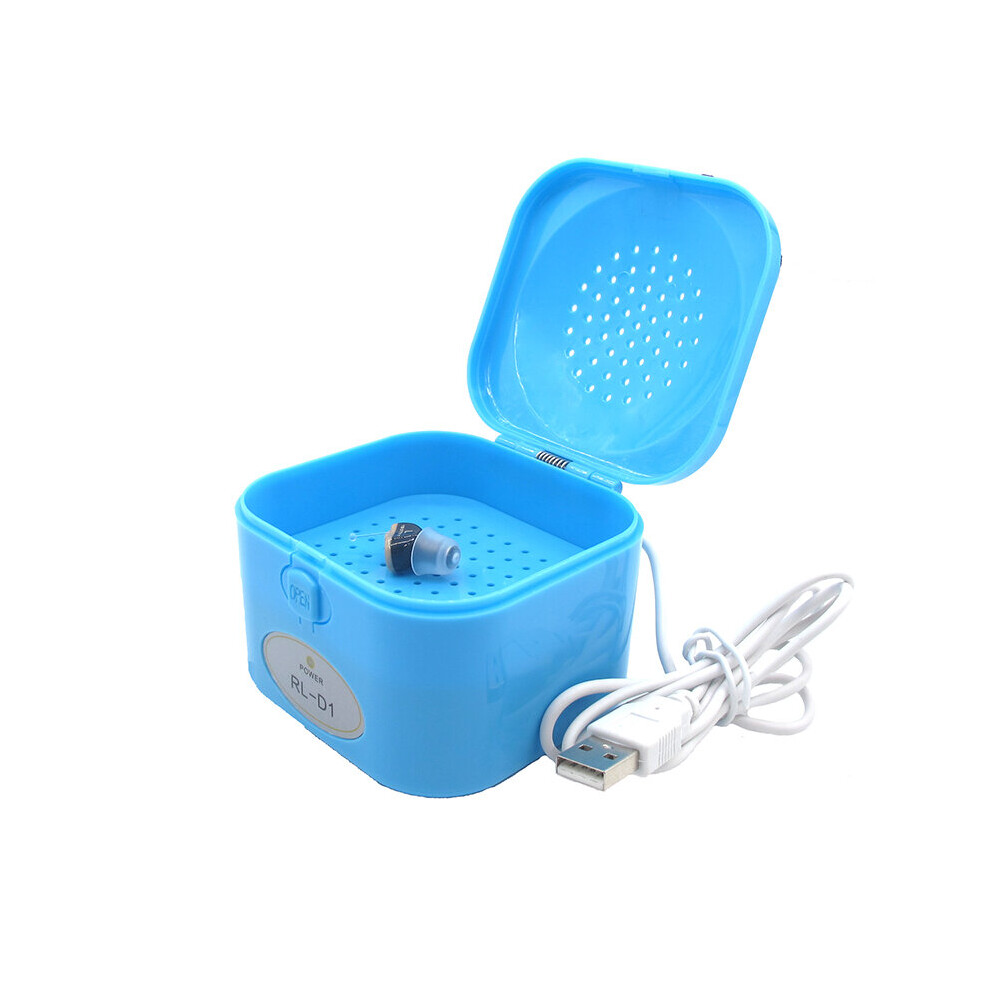 Wejoy Blue Usb Hearing Aid Electrical Dehumidifier Hearing Aid Dryer Convenient Hearing Aid Dry Case