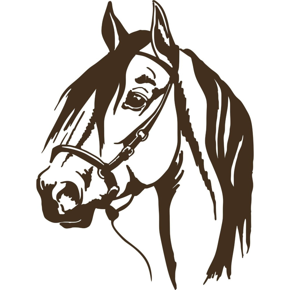 For Horse Head Cowboy Pet Rodeo Western Car Truck Trailer Window Vinyl Decal Sticker Styling 5063131434637