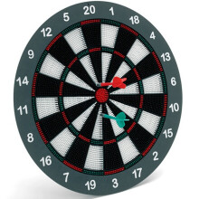 Safety Darts Board Set 16 Inch Rubber Dart Board with 6 Pieces Soft Tip Darts for Children and Adult Office and Family Time